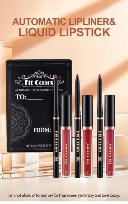 Fit Colors Gift set of matte lip glosses with pencil tone B